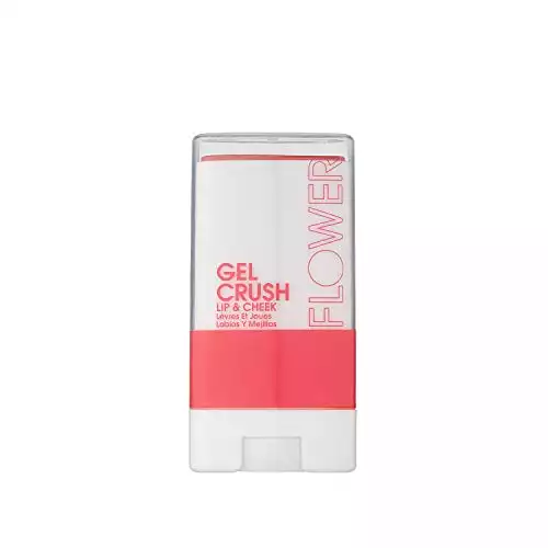 FLOWER BEAUTY Lip & Cheek Gel Crush | Cream Blush and Lips Tint in One Portable Multistick | Hydrating Burst of Color | (Raspberry)
