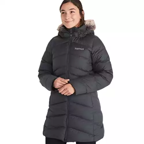 MARMOT Women’s Montreal Puffer Coat | Down-Insulated, Water-Resistant, Dark Steel, X-Small