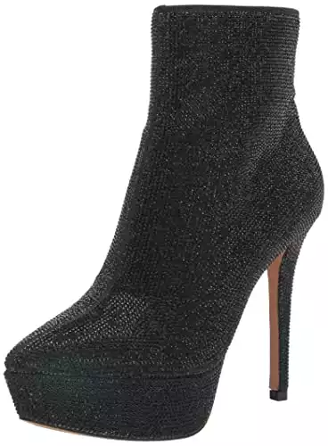 Jessica Simpson Women's Odeda Embellished Platform Bootie Ankle Boot, Black, 7