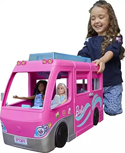 Barbie Dream Camper, Playset with 60 Accessories